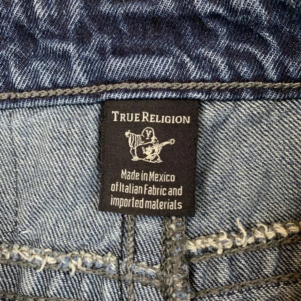 True Religion Jeans Men 32 Ricky Straight Fit Super T Stretch Cotton Denim *READ
